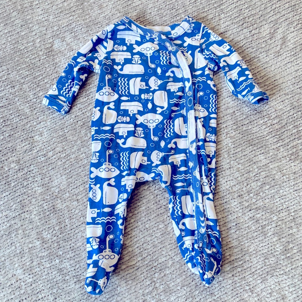 Nordstrom Baby Boy Whale Footed Romper Newborn Submarine Footie Pajamas